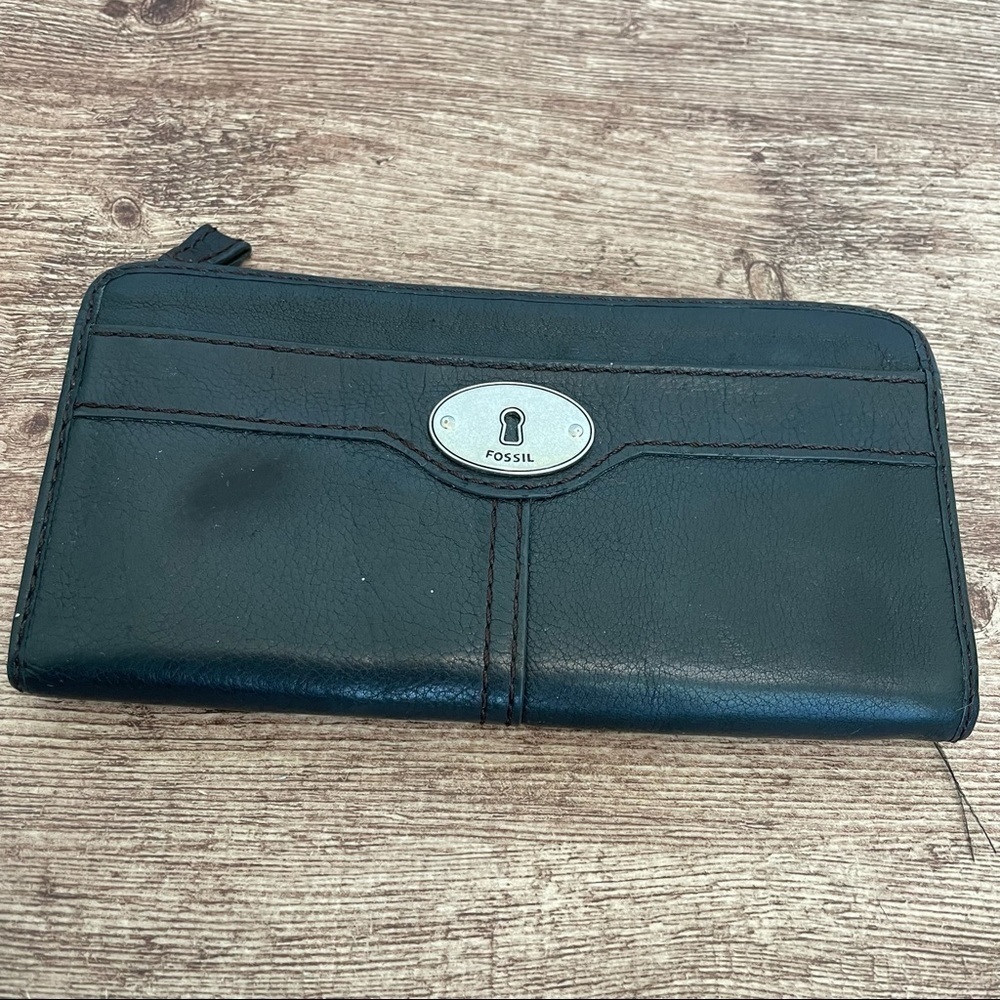 Fossil Leather Key Per Long Wallet